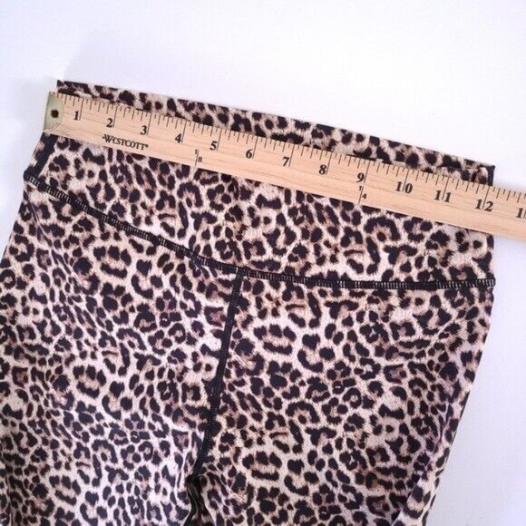 Zyia Active Womens 7/8 Cheeky Leopard Ruched Leggings Pants Size 8 10 - Picture 6 of 11